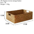 Natural Woven Seagrass Storage Basket – Large Wicker Organizer for Home & Kitchen