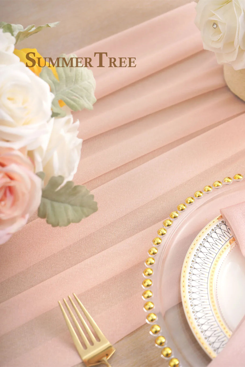 Luxury Sheer Table Runner – Rustic Boho Style for Weddings & Home Decor