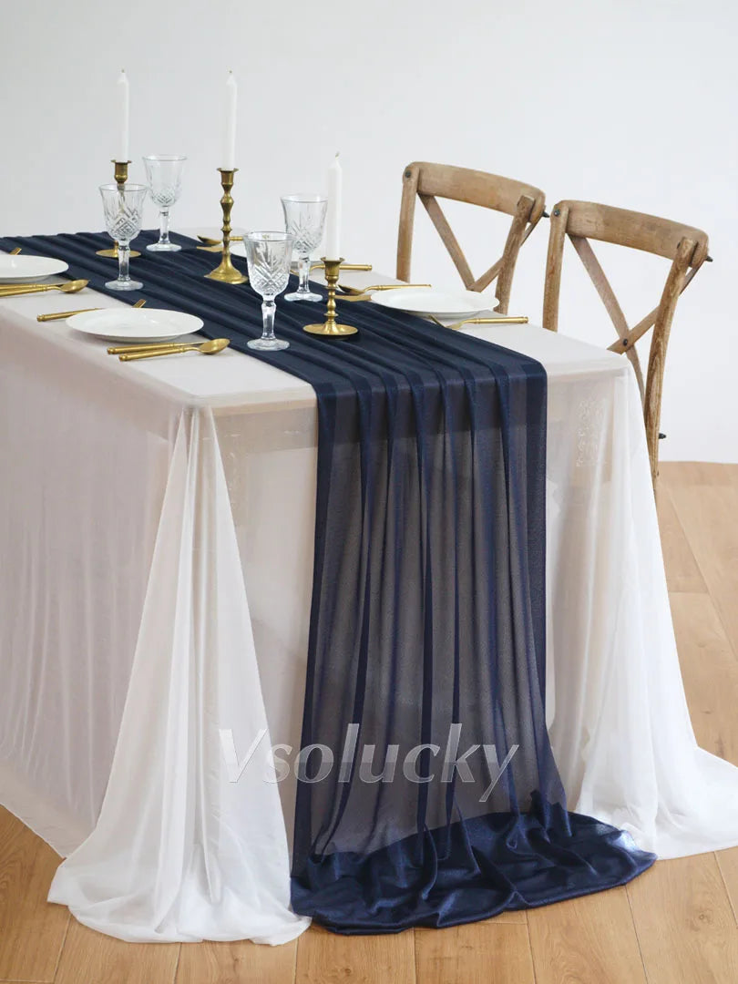Luxury Sheer Table Runner – Rustic Boho Style for Weddings & Home Decor