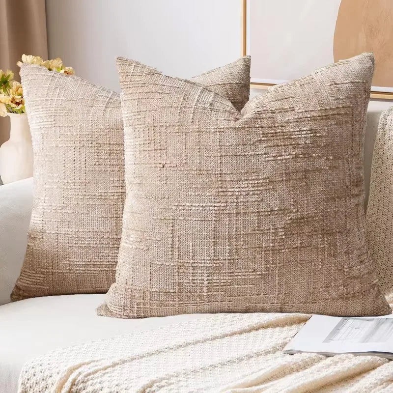 Chenille Throw Pillow Cover – Soft Boucle Texture Sofa Cushion Cover