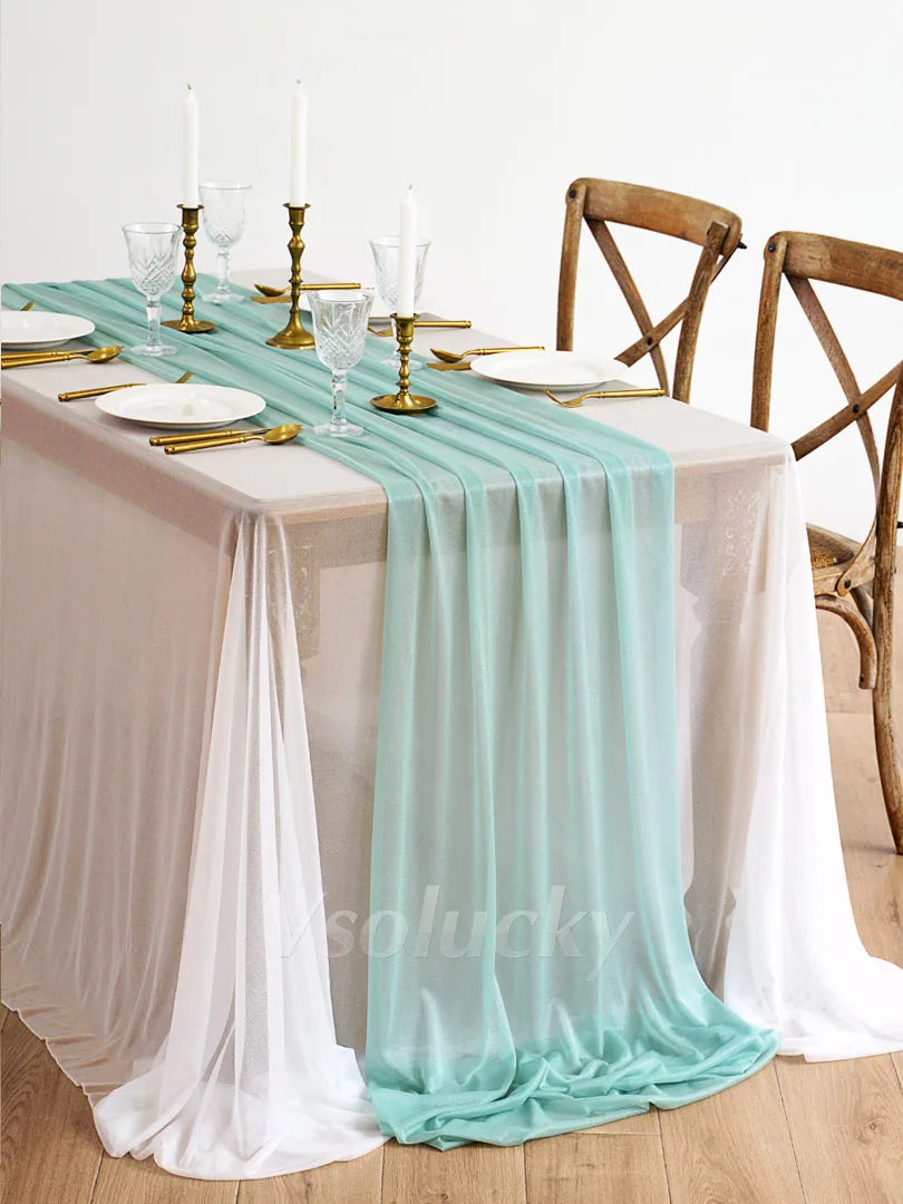 Luxury Sheer Table Runner – Rustic Boho Style for Weddings & Home Decor