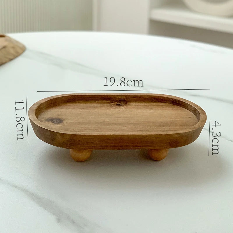 Mini Bamboo Tray – Wood Saucer, Cup Coaster & Decorative Plate
