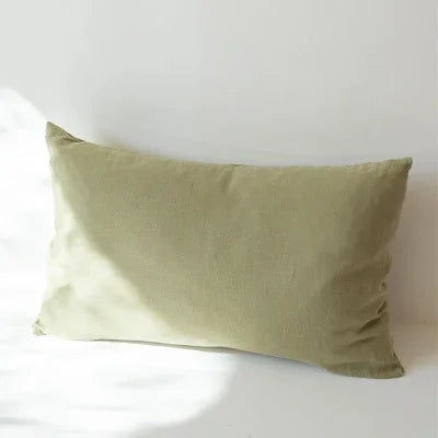 100% Pure Linen Throw Pillow Case – Solid Color Euro Sham Cushion Cover