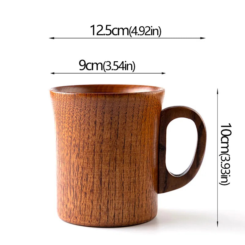 Handmade Jujube Wood Mug – Natural Wooden Cup for Coffee, Tea & Beer