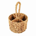 Handwoven Rattan Cutlery Holder – Round Wicker Flatware & Utensil Organizer