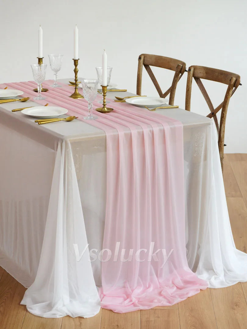 Luxury Sheer Table Runner – Rustic Boho Style for Weddings & Home Decor