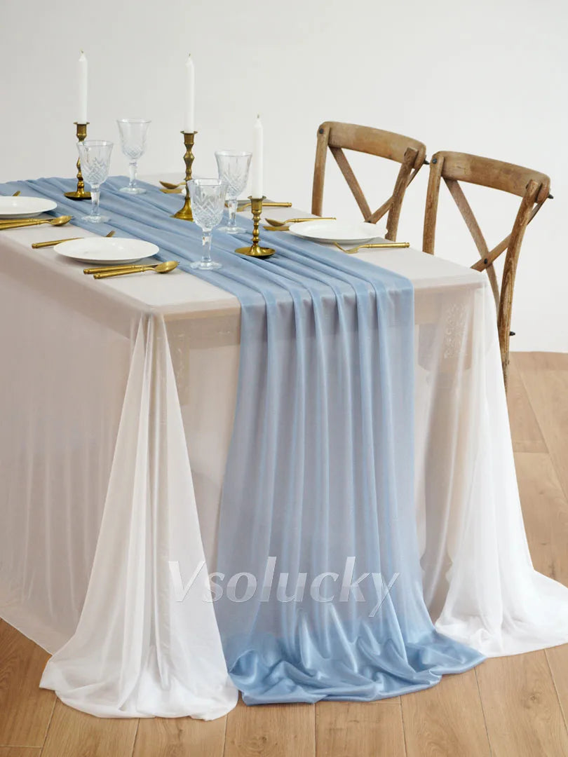 Luxury Sheer Table Runner – Rustic Boho Style for Weddings & Home Decor