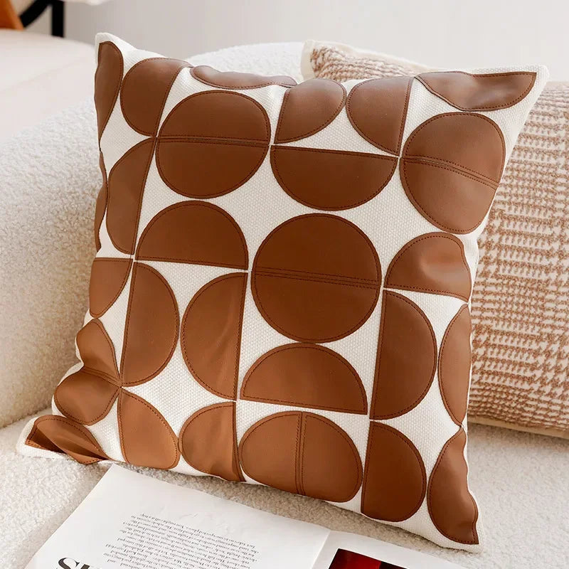 Light Luxury French Stamping Throw Pillow Cover – Brown Nordic Cushion Cover