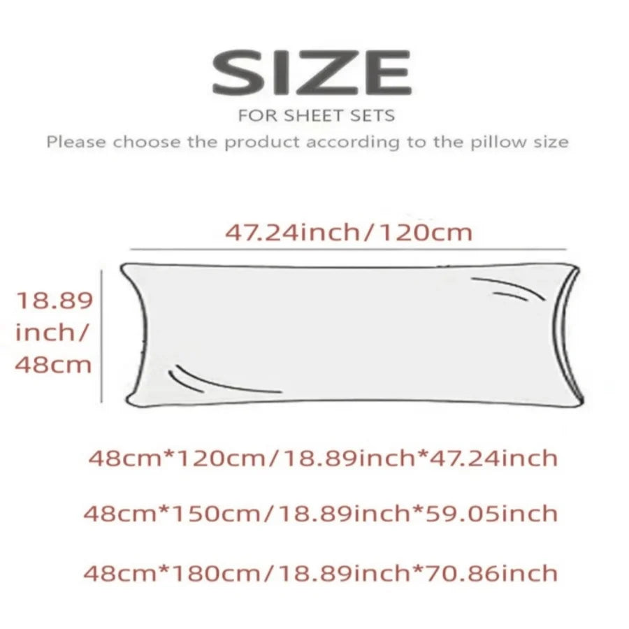 Solid Color Long Plush Pillowcase – Soft Decorative Body Pillow Cover