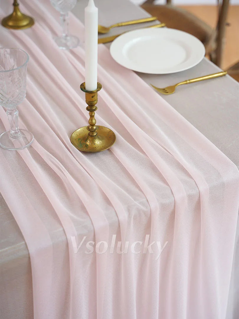Luxury Sheer Table Runner – Rustic Boho Style for Weddings & Home Decor