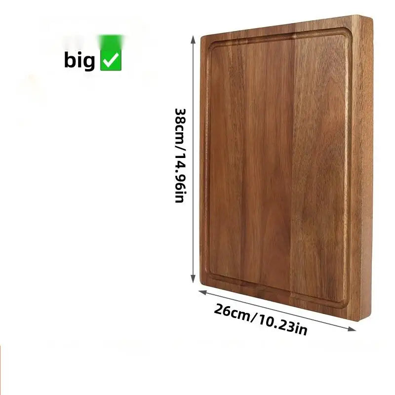 Beech & Walnut Wood Cutting Board – Durable Kitchen Chopping & Cheese Board