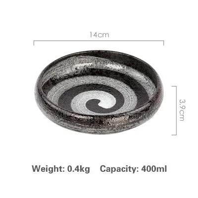 Japanese Retro Ceramic Sushi & Snack Dish Set – Small Plates for Dipping & Serving