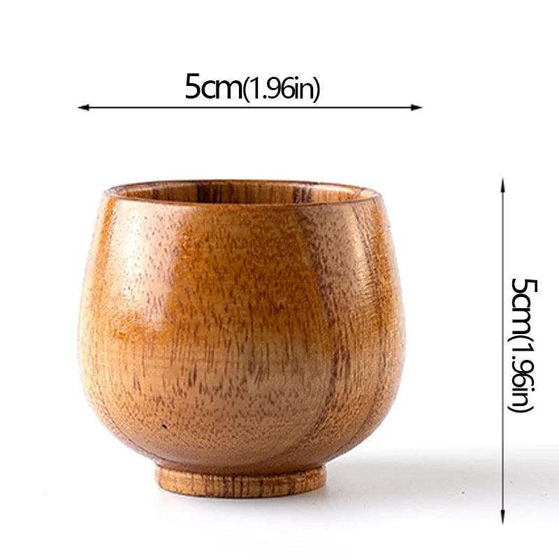 Handmade Jujube Wood Mug – Natural Wooden Cup for Coffee, Tea & Beer