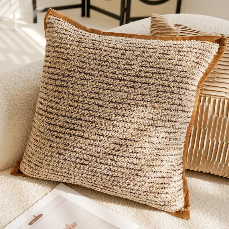 Light Luxury French Stamping Throw Pillow Cover – Brown Nordic Cushion Cover