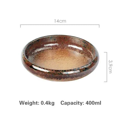 Japanese Retro Ceramic Sushi & Snack Dish Set – Small Plates for Dipping & Serving