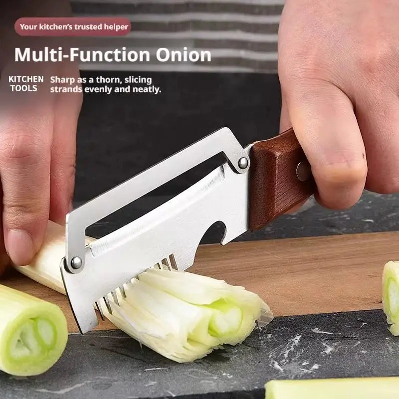 3-in-1 Stainless Steel Vegetable Peeler – Peeling Knife, Onion Slicer & Bottle Opener