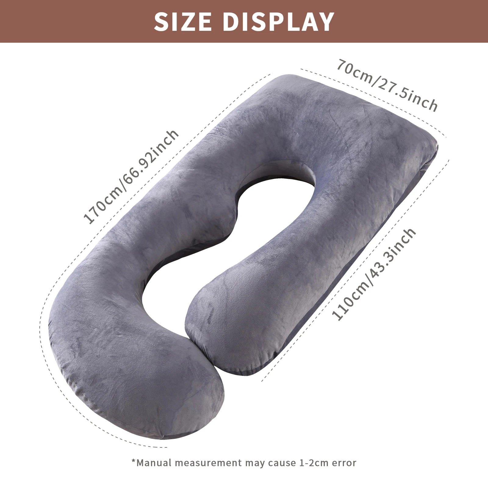 G-Shaped Full Body Pregnancy Pillow – Memory Foam Maternity Pillow with Removable Cover