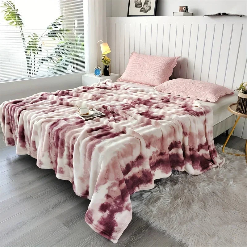 Luxurious Faux Rabbit Fur Throw Blanket – Soft, Thick & Warm for All Seasons