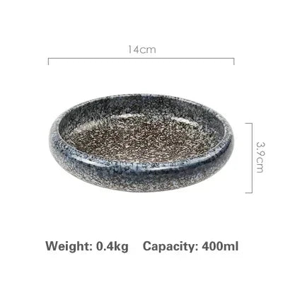 Japanese Retro Ceramic Sushi & Snack Dish Set – Small Plates for Dipping & Serving