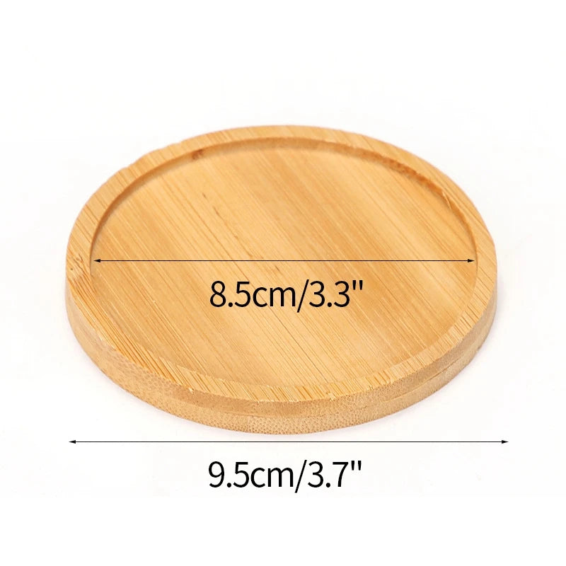Mini Bamboo Tray – Wood Saucer, Cup Coaster & Decorative Plate