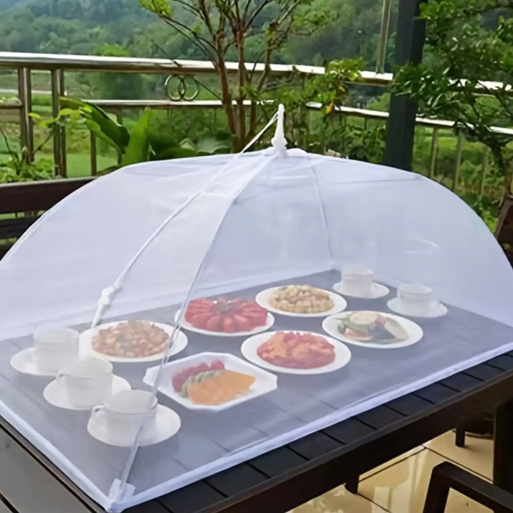 Pop-Up Mesh Food Cover – Foldable, Washable, Bug-Proof