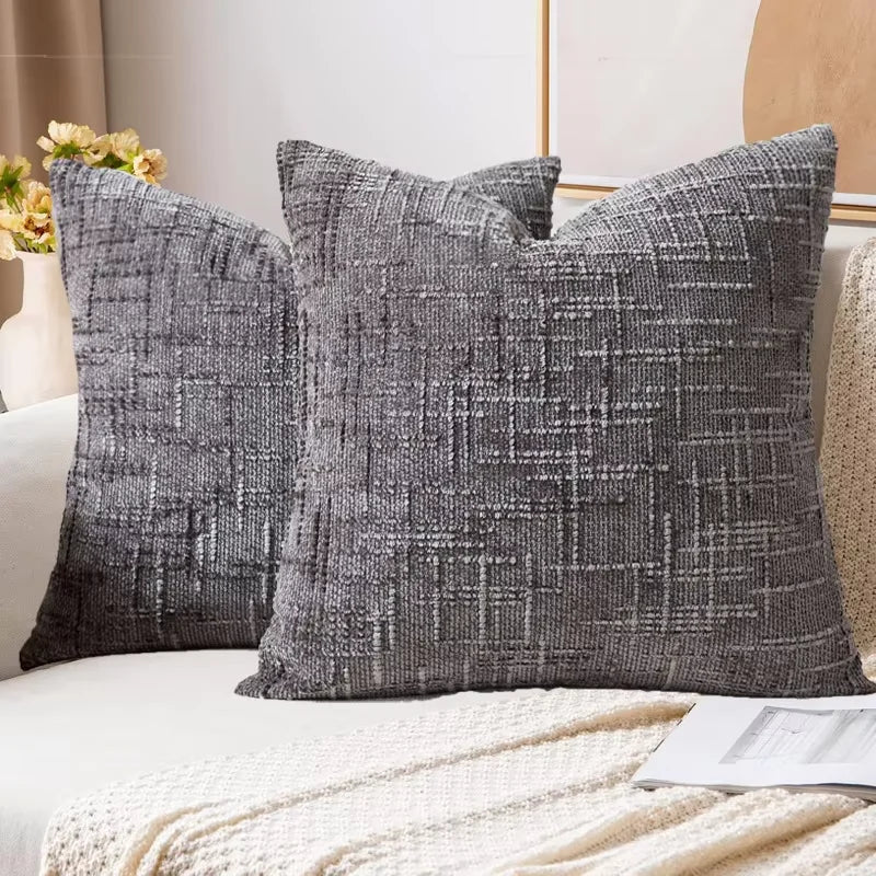 Chenille Throw Pillow Cover – Soft Boucle Texture Sofa Cushion Cover