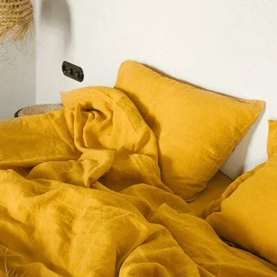 100% Pure Linen Throw Pillow Case – Solid Color Euro Sham Cushion Cover