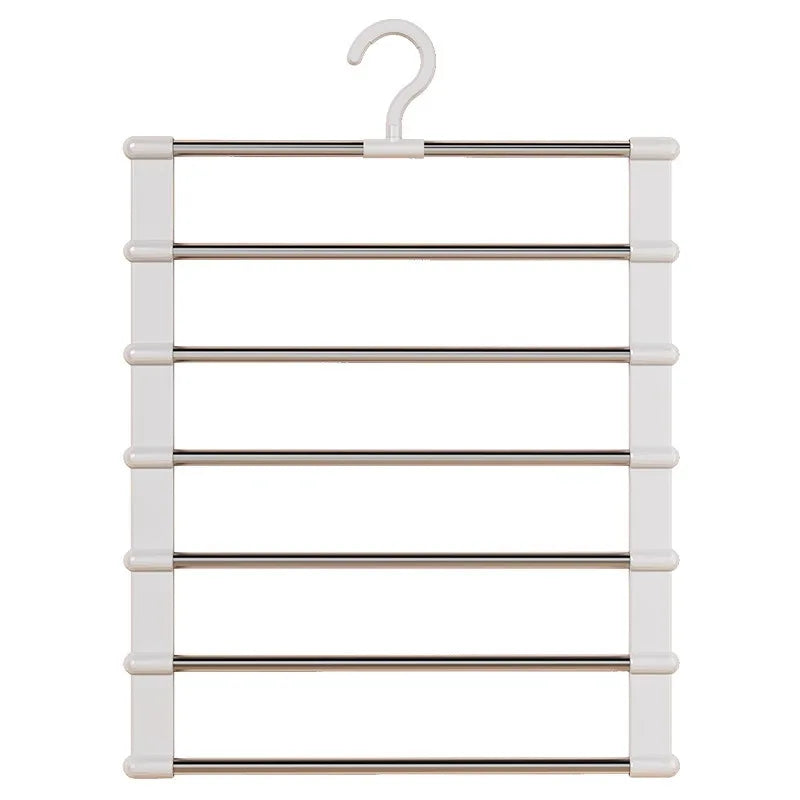 Foldable Multi-Layer Pants Hanger – Non-Slip Clips, Space-Saving Closet Organizer