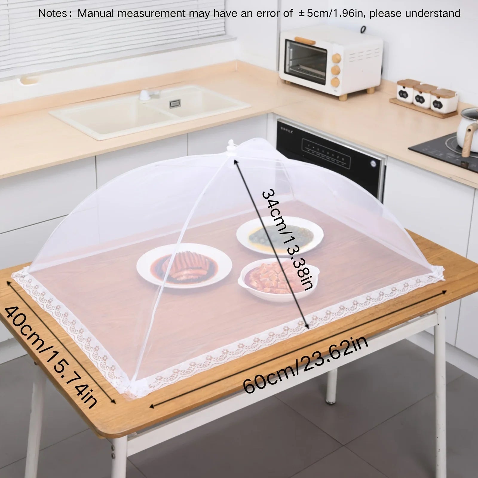 Pop-Up Mesh Food Cover – Foldable, Washable, Bug-Proof