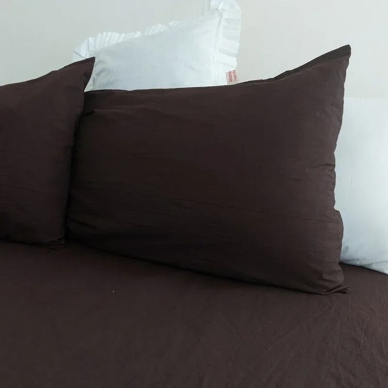 100% Pure Linen Throw Pillow Case – Solid Color Euro Sham Cushion Cover