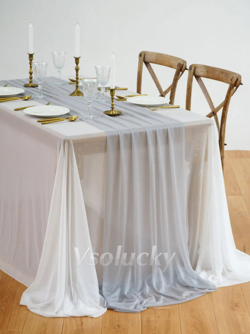 Luxury Sheer Table Runner – Rustic Boho Style for Weddings & Home Decor