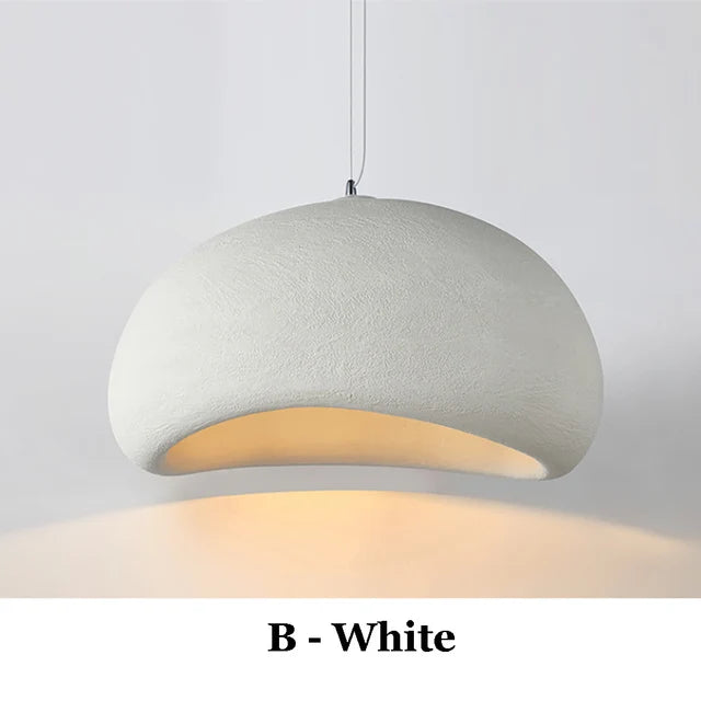 Nordic Wabi-Sabi Pendant Lamp – Handknit LED Ceiling Chandelier for Living & Dining Room