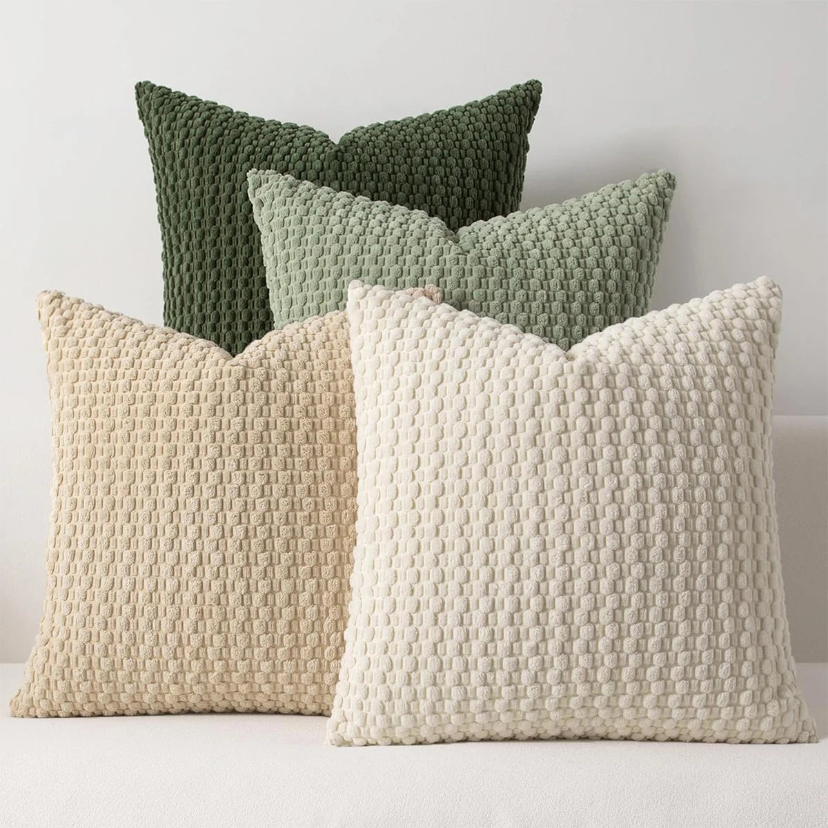 Boho Double-Sided Corduroy Pillow Cover – Farmhouse Neutral Striped Cushion Cover