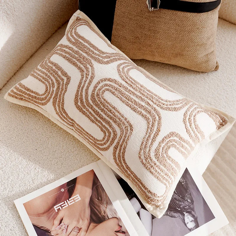 Light Luxury French Stamping Throw Pillow Cover – Brown Nordic Cushion Cover