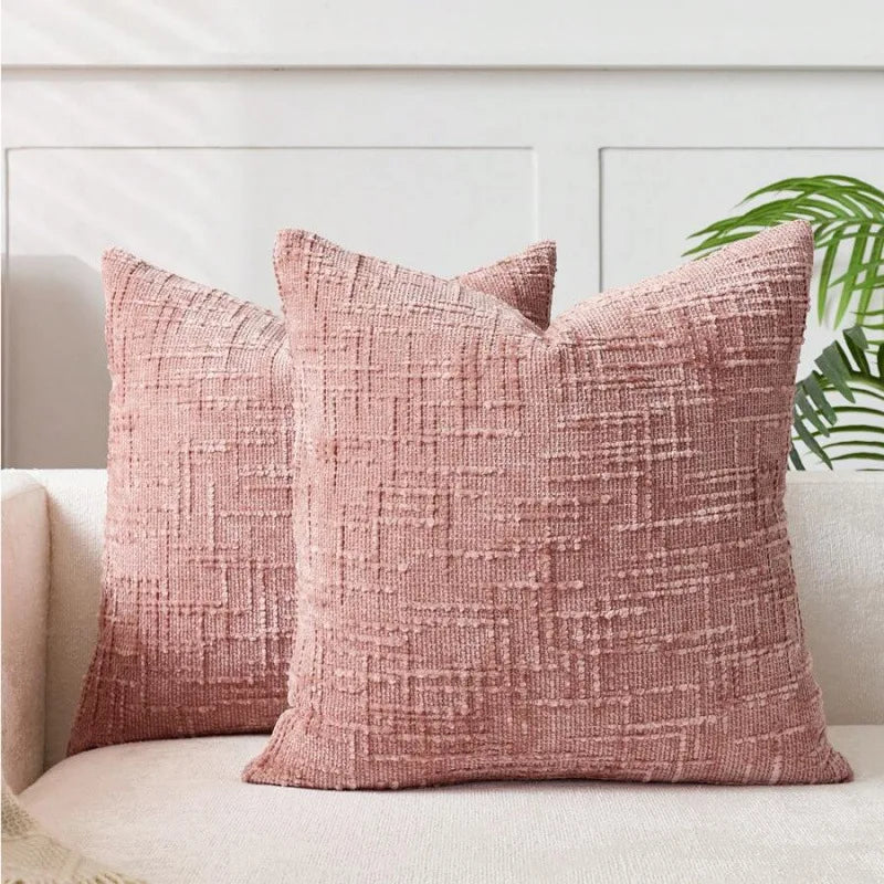 Chenille Bamboo Yarn Throw Pillow Cover – Soft Boucle Sofa Cushion Cover