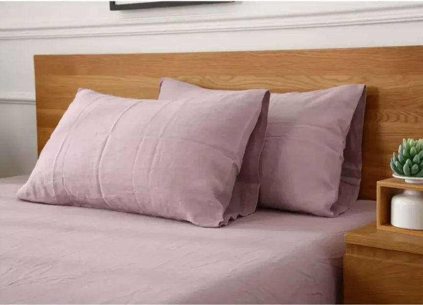 100% Pure Linen Throw Pillow Case – Solid Color Euro Sham Cushion Cover