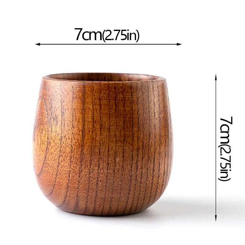 Handmade Jujube Wood Mug – Natural Wooden Cup for Coffee, Tea & Beer