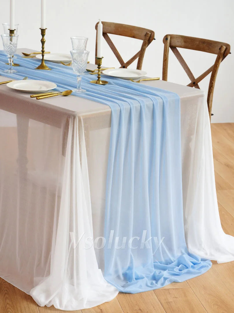 Luxury Sheer Table Runner – Rustic Boho Style for Weddings & Home Decor