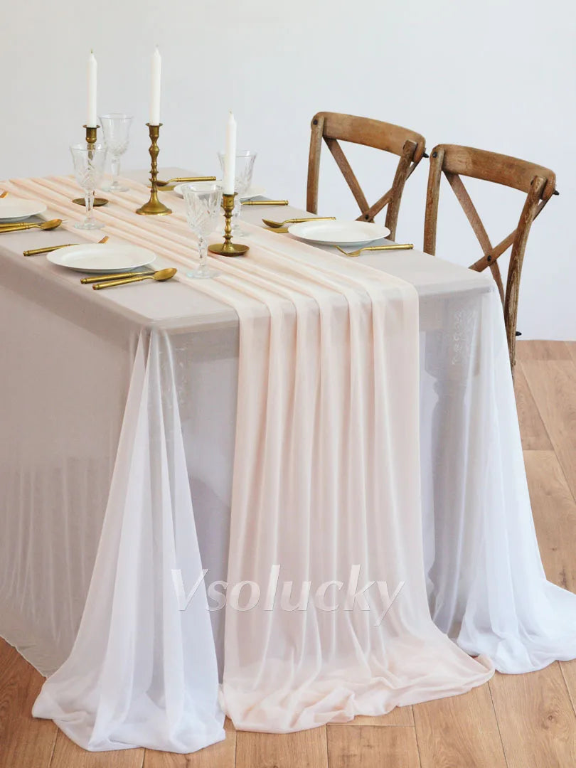 Luxury Sheer Table Runner – Rustic Boho Style for Weddings & Home Decor