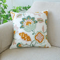 Embroidered Floral Pillow Cover – Nordic Style Cotton Mesh Cushion Cover