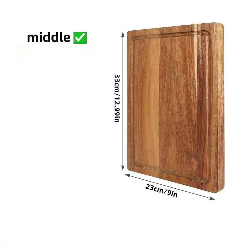 Beech & Walnut Wood Cutting Board – Durable Kitchen Chopping & Cheese Board