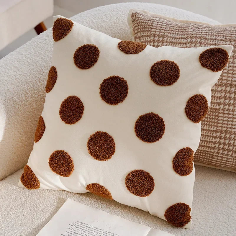 Light Luxury French Stamping Throw Pillow Cover – Brown Nordic Cushion Cover
