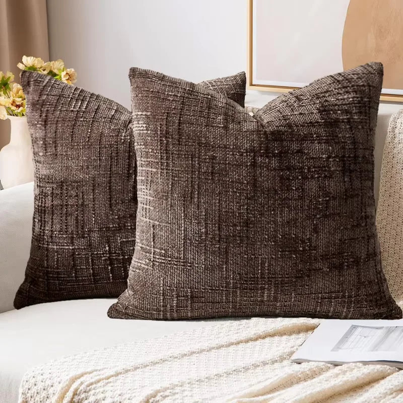 Chenille Throw Pillow Cover – Soft Boucle Texture Sofa Cushion Cover