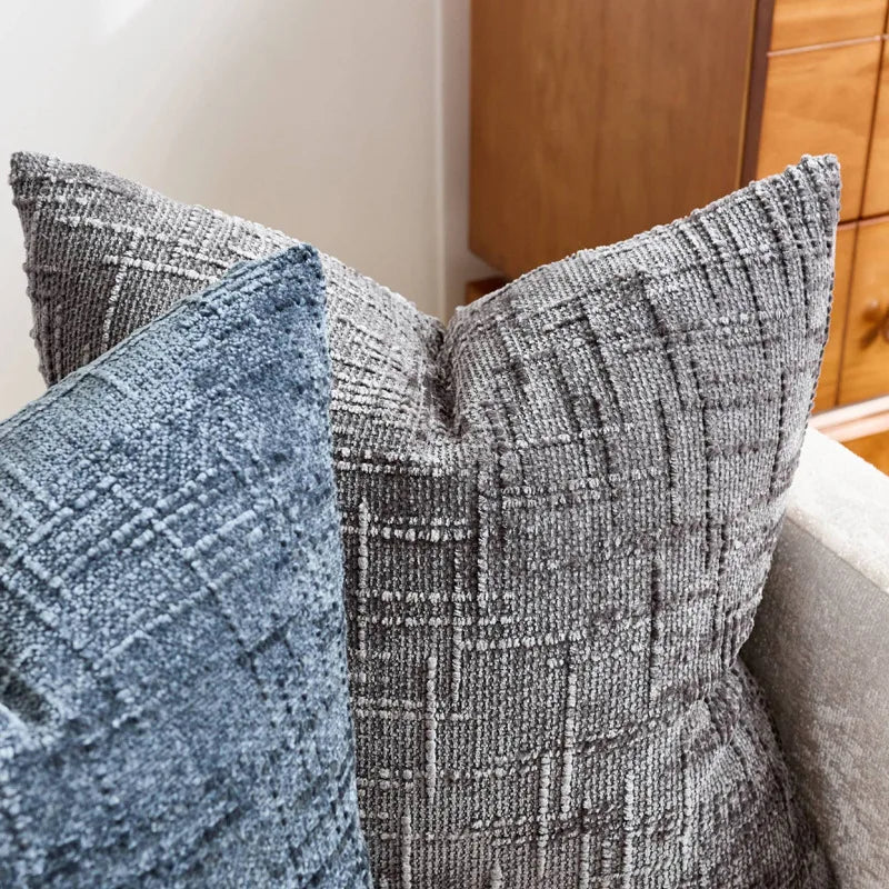 Chenille Bamboo Yarn Throw Pillow Cover – Soft Boucle Sofa Cushion Cover