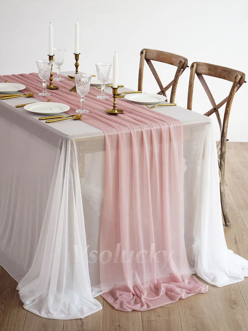 Luxury Sheer Table Runner – Rustic Boho Style for Weddings & Home Decor