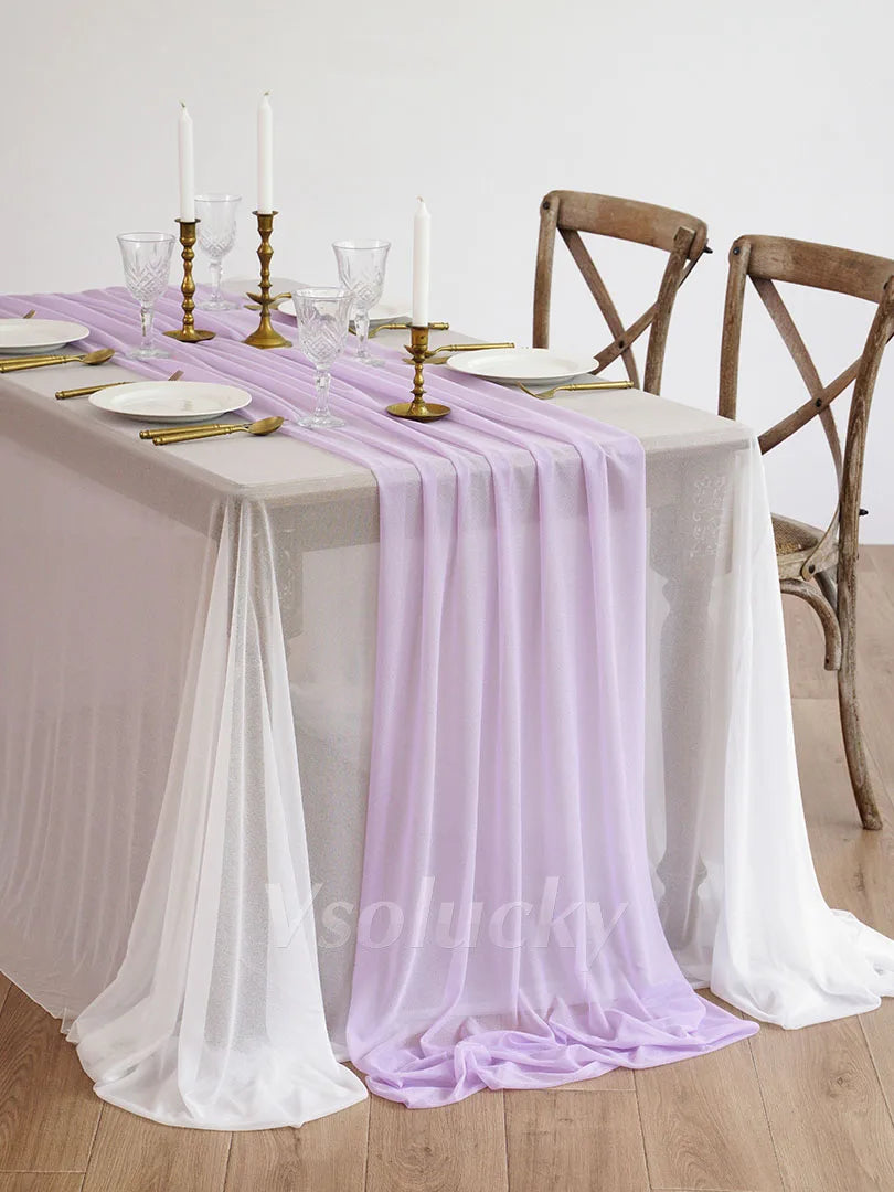 Luxury Sheer Table Runner – Rustic Boho Style for Weddings & Home Decor