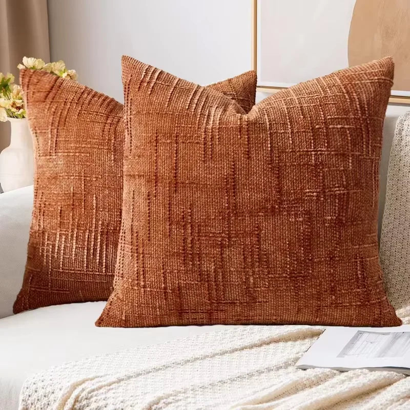 Chenille Throw Pillow Cover – Soft Boucle Texture Sofa Cushion Cover