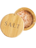 Bamboo Storage Box with Magnetic Twist-Off Lid – Salt & Spice Container