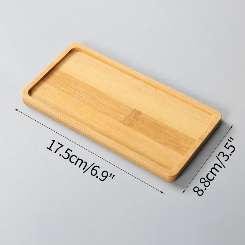 Mini Bamboo Tray – Wood Saucer, Cup Coaster & Decorative Plate