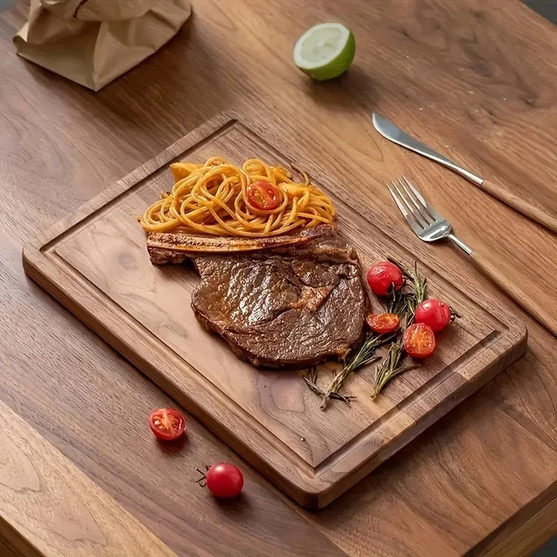 Beech & Walnut Wood Cutting Board – Durable Kitchen Chopping & Cheese Board